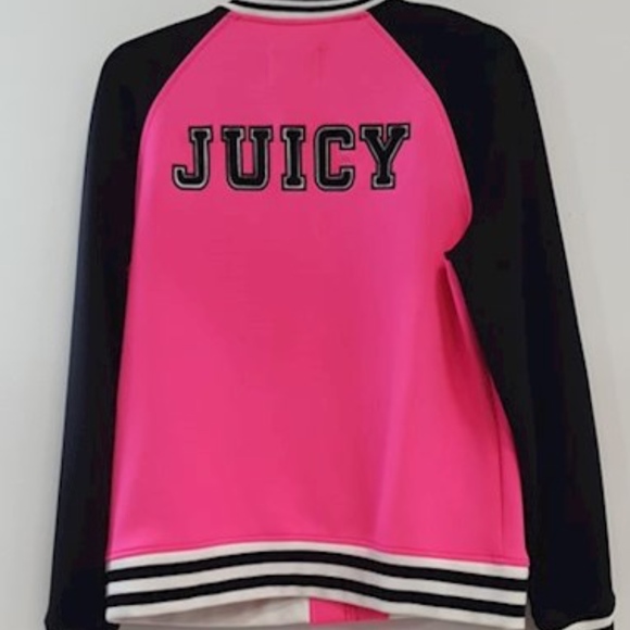 Juicy Couture Jackets & Blazers - Juicy Couture Pink & Black Bomber/Track Jacket